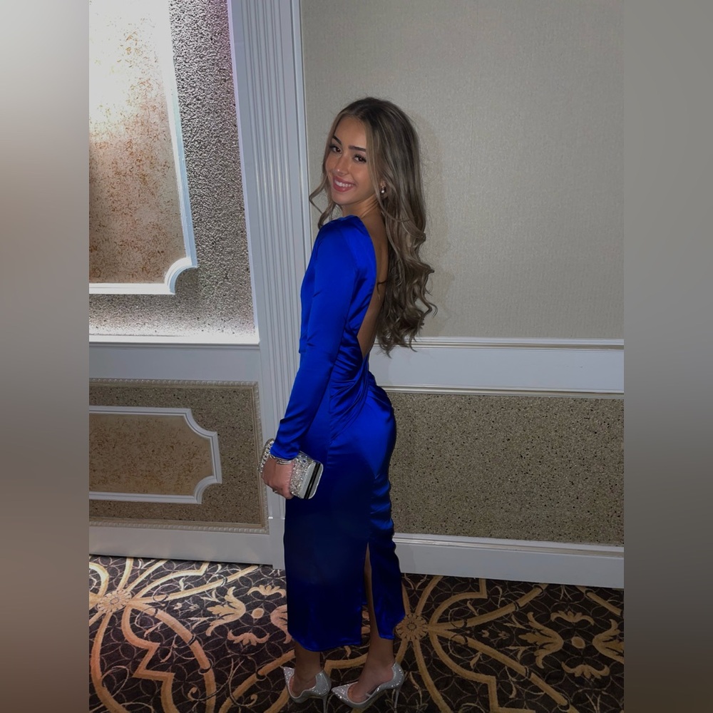 House of CB Salome Cutout Satin Dress